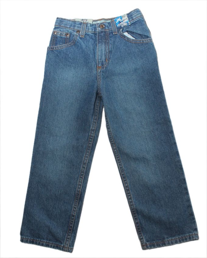 Boyfriend Med-Stone Wash Straight Jeans-Blue