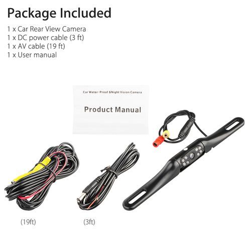 License Plate Frame Backup Camera Car Rear View Camera With