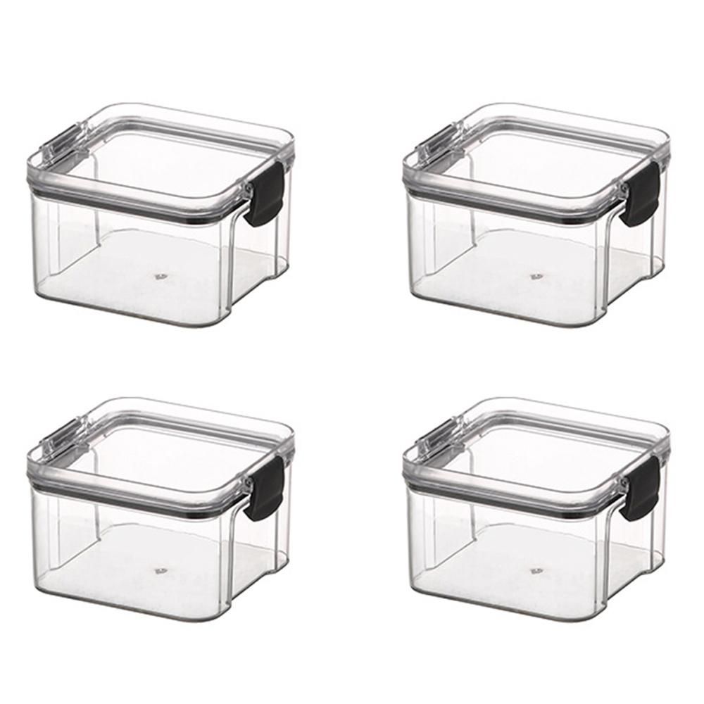 4Pcs Kitchen Sealed Cans, Grain Storage Jars, Refrigerators