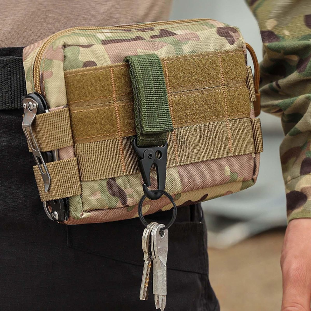 Heavy Duty Nylon Belt Keepers With Key Holder Hanging
