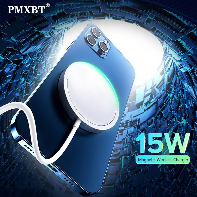 New 15w Magnetic Wireless Charger Mag For Safe Iphone 12 Qi