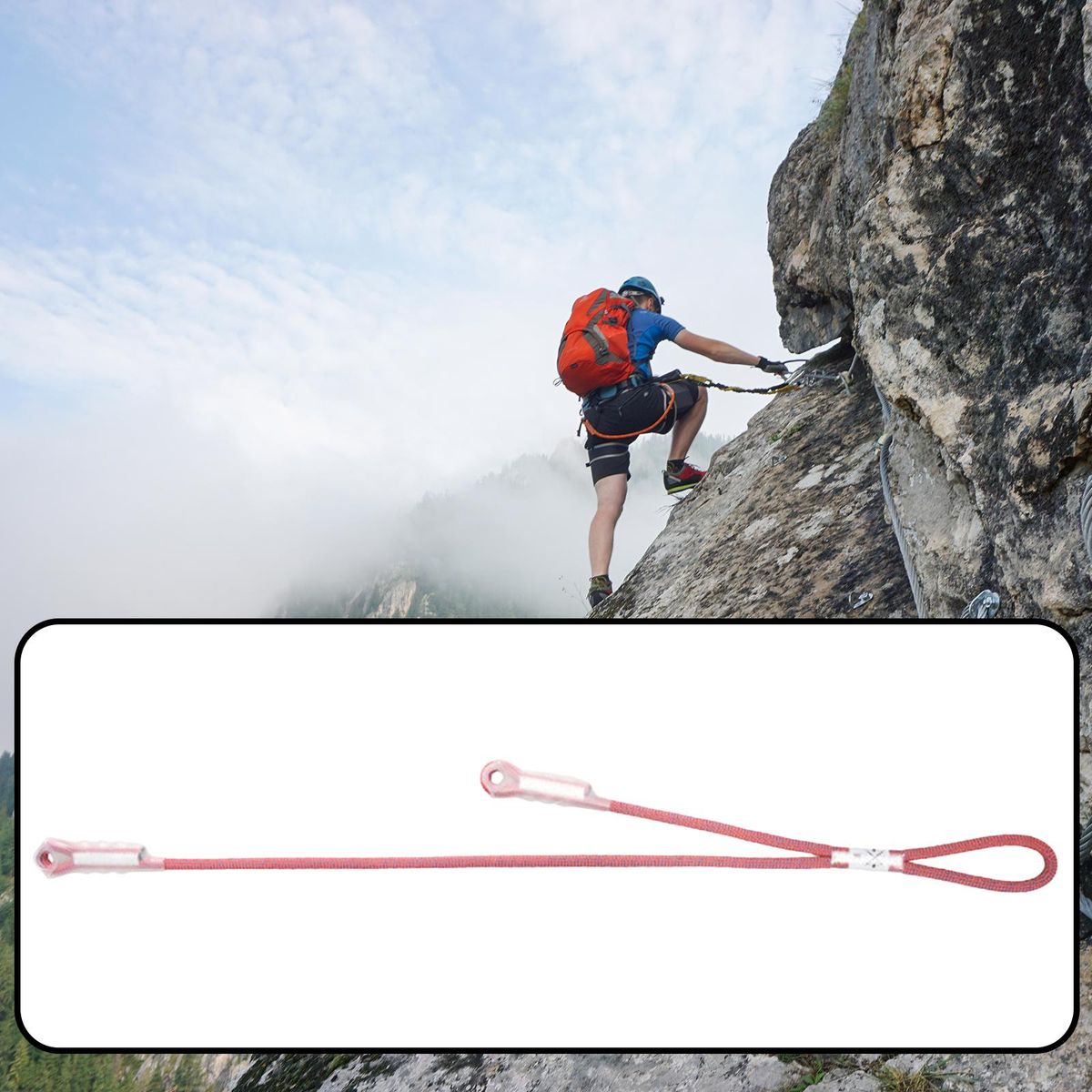 Off Protective Safety Belt Rock Climbing Red