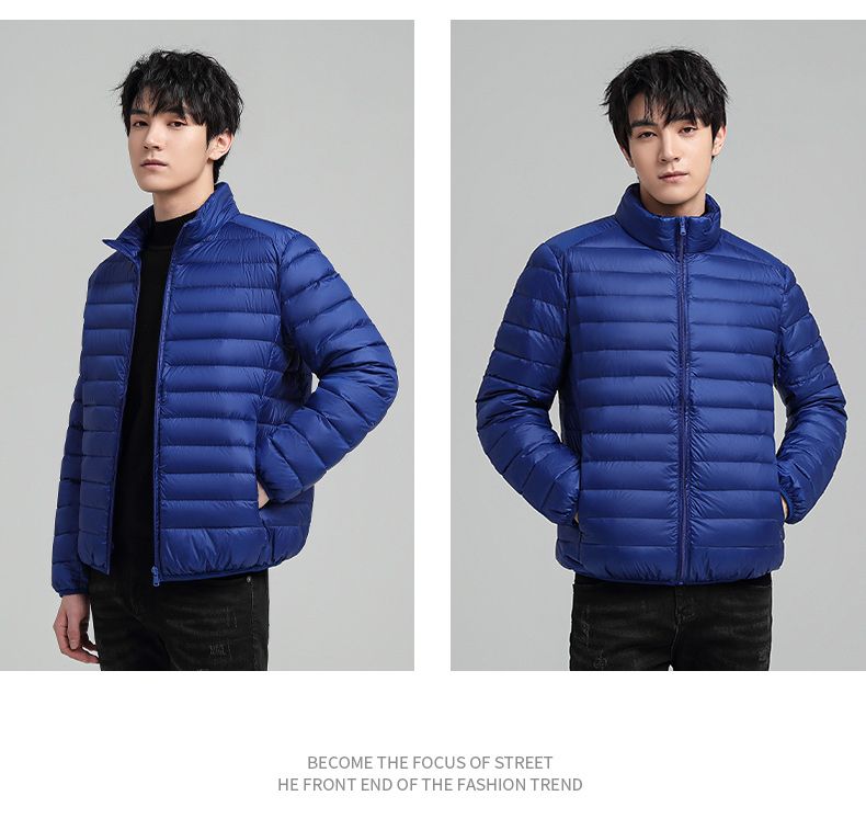 Down Jacket Men Ultralight Camping Trekking Waterproof Winter Coat - Grey