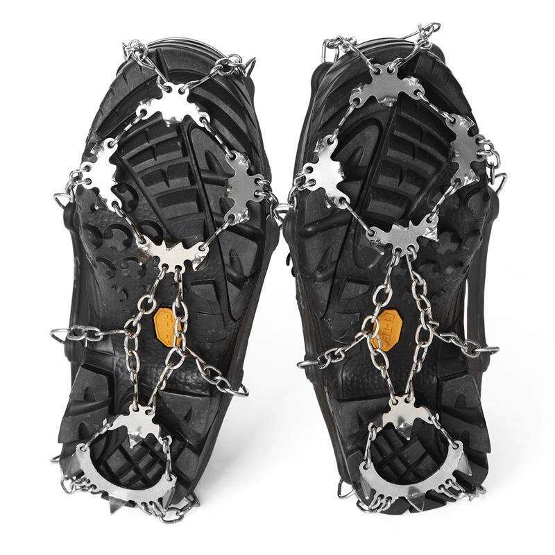 AOTU AT8608 Snow Grip Spike Ice Shoes Boots Anti-slip 18-teeth Climbing Crampons Grippers For Ski L