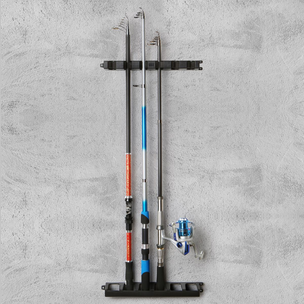 Fishing Rod Rack For 6 Thin Fishing Rods Wall Mounted