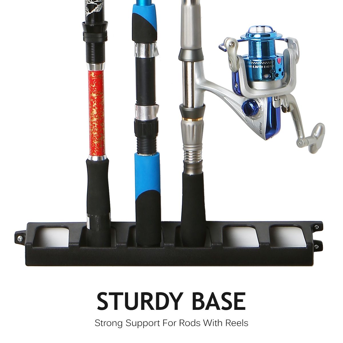 Fishing Rod Rack For 6 Thin Fishing Rods Wall Mounted