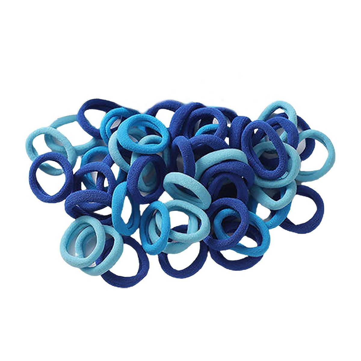 100Pcs Hair Scrunchies Kids High Elastic Simple Hair Ropes Blue