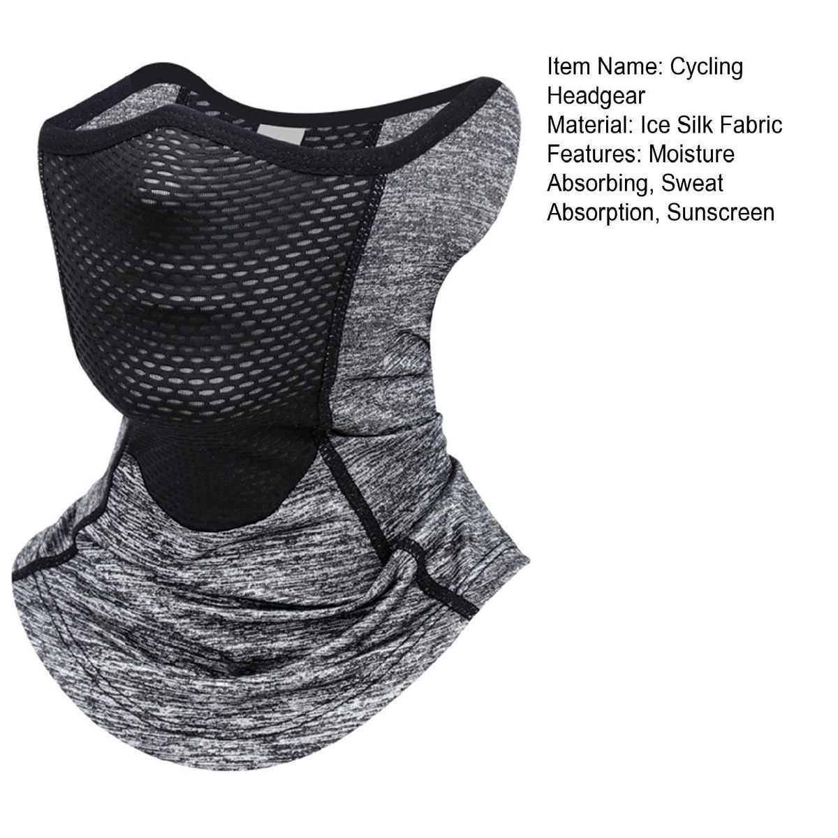 Cycling Headgear Ice Silk Summer Headgear Light Grey