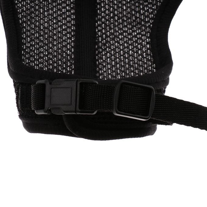 Rabbit Ferret Breathable Mesh Vest Harness Leash Lead Walking Black L