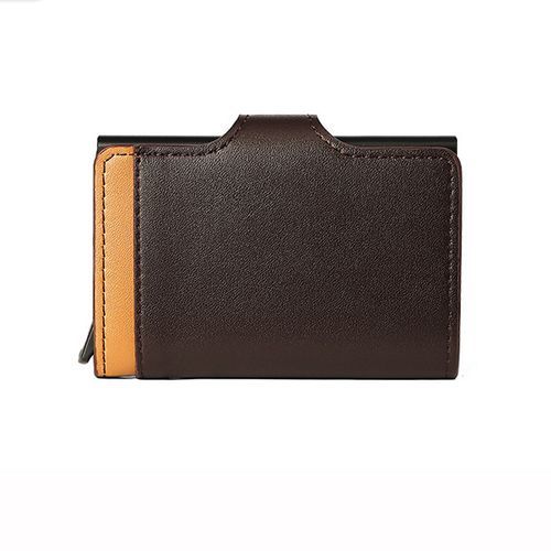 PU Leather Card Holder Case,Automatic Pop-Up Card Purse