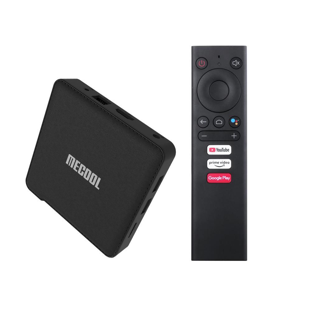 MECOOL KM1 TV Box DELUXE 4GB+32GB S905X3 Quad-core Chipset CPU Cortex-A55 Android 9.0 TV Set Top 4K HDR 2.4/5G 2T2R WiFi Media Player Support TF Card Compatible with Google Assistant