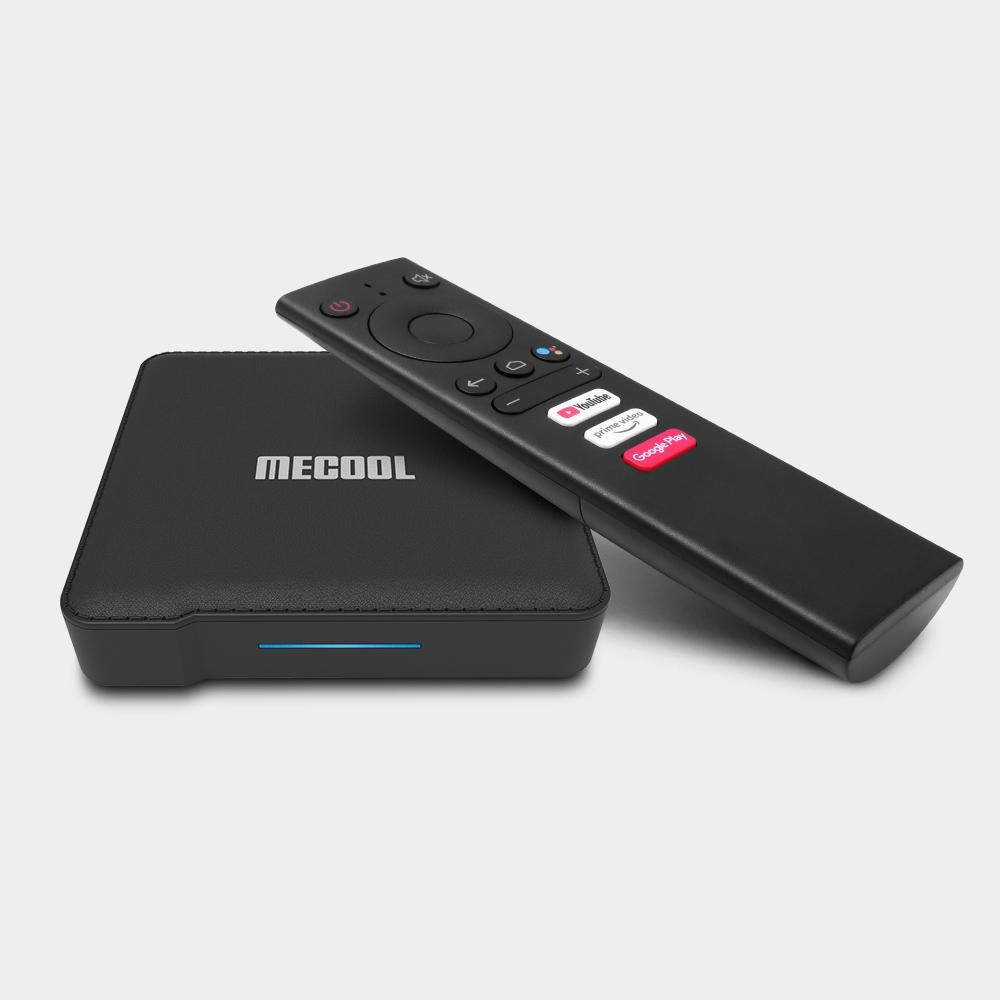MECOOL KM1 TV Box DELUXE 4GB+32GB S905X3 Quad-core Chipset CPU Cortex-A55 Android 9.0 TV Set Top 4K HDR 2.4/5G 2T2R WiFi Media Player Support TF Card Compatible with Google Assistant