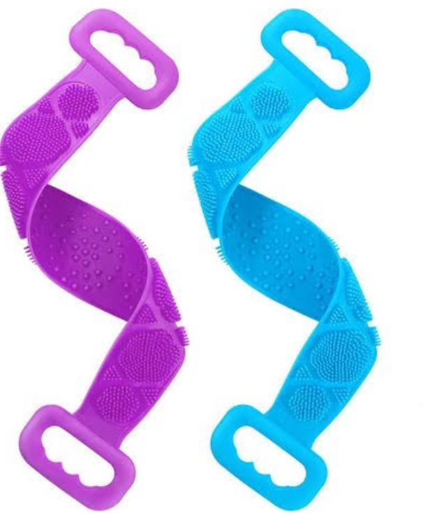 Silicone Back Exfoliating Sponge - 2pcs