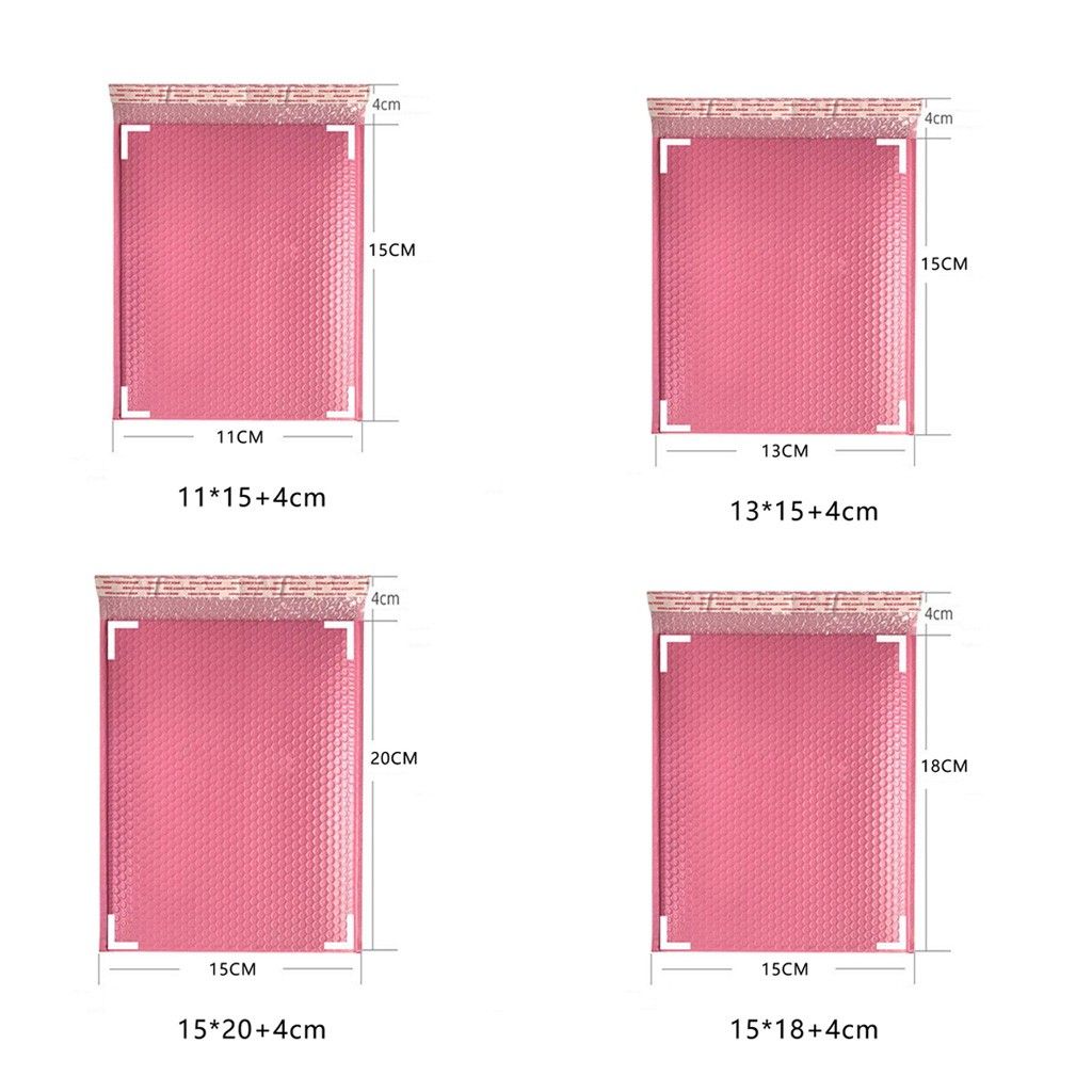 50pcs Pink Poly Bubble Mailers Padded Envelopes Bu