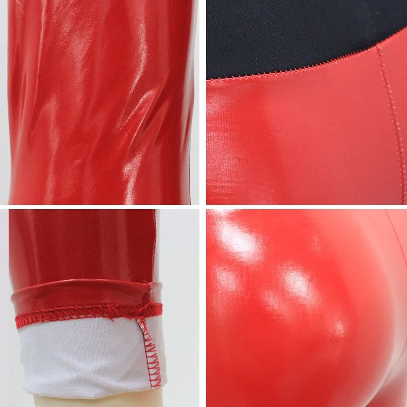 Benqian New Quick Drying Reflective Shiny Leather Yoga Pants Sports Fitness Running Leggings 5015