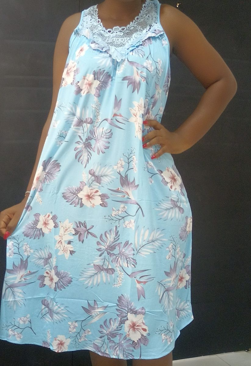 Ladies Night Gown - Royal Blue