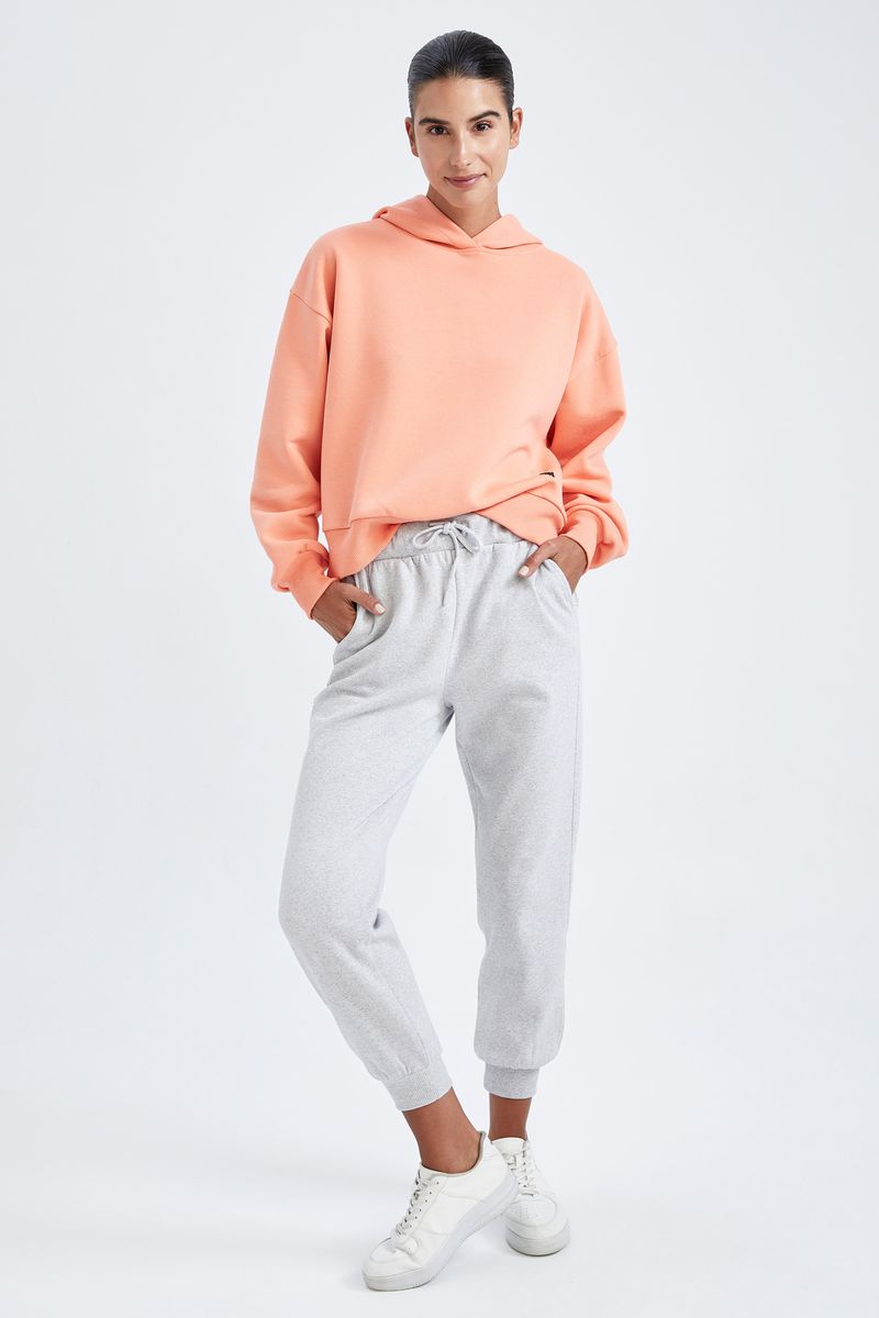 Woman - Standart Fit Trousers-Grey