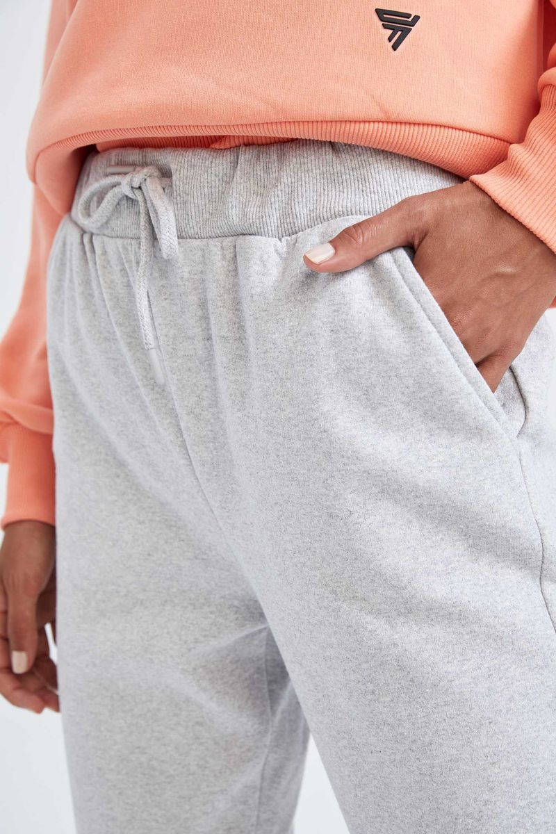Woman - Standart Fit Trousers-Grey