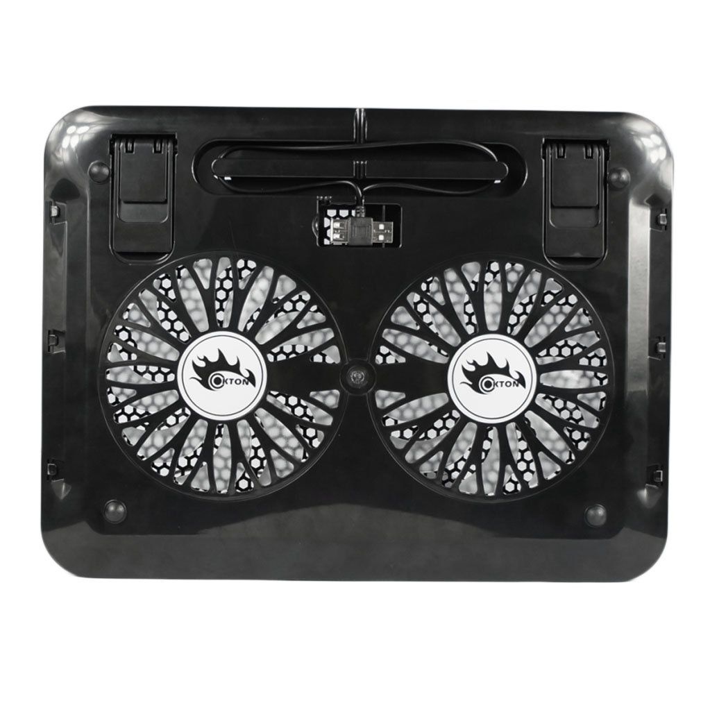 Blue Led Dual Fans Usb Port Cooling Stand Pad Cooler For