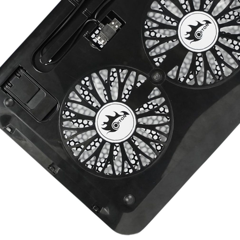 Blue Led Dual Fans Usb Port Cooling Stand Pad Cooler For