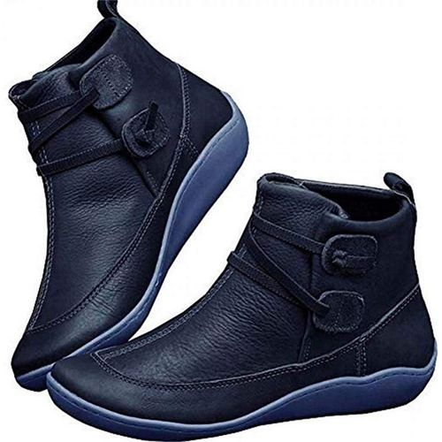 Women Pu Leather Ankle Boots