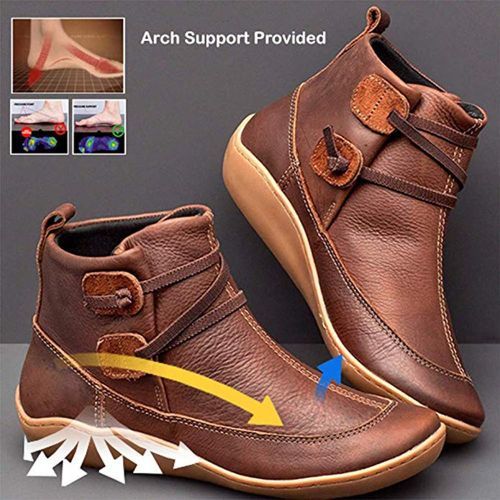 Women Pu Leather Ankle Boots