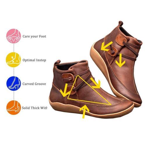 Women Pu Leather Ankle Boots