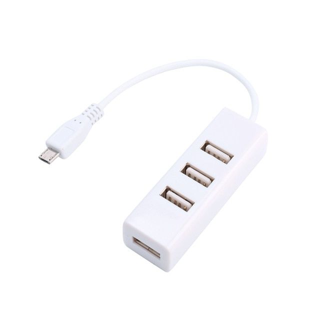 30@ Usb Hubs White Micro Usb To 4 Port Otg Hub For Zero 1.7