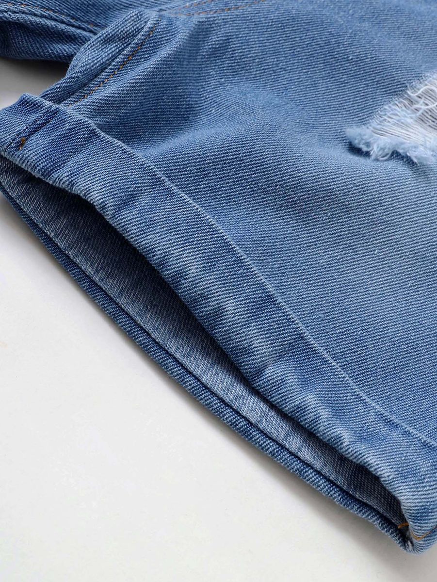 4-7 Years Kid Boy Green Polo T-shirt+ Denim Shorts Jeans