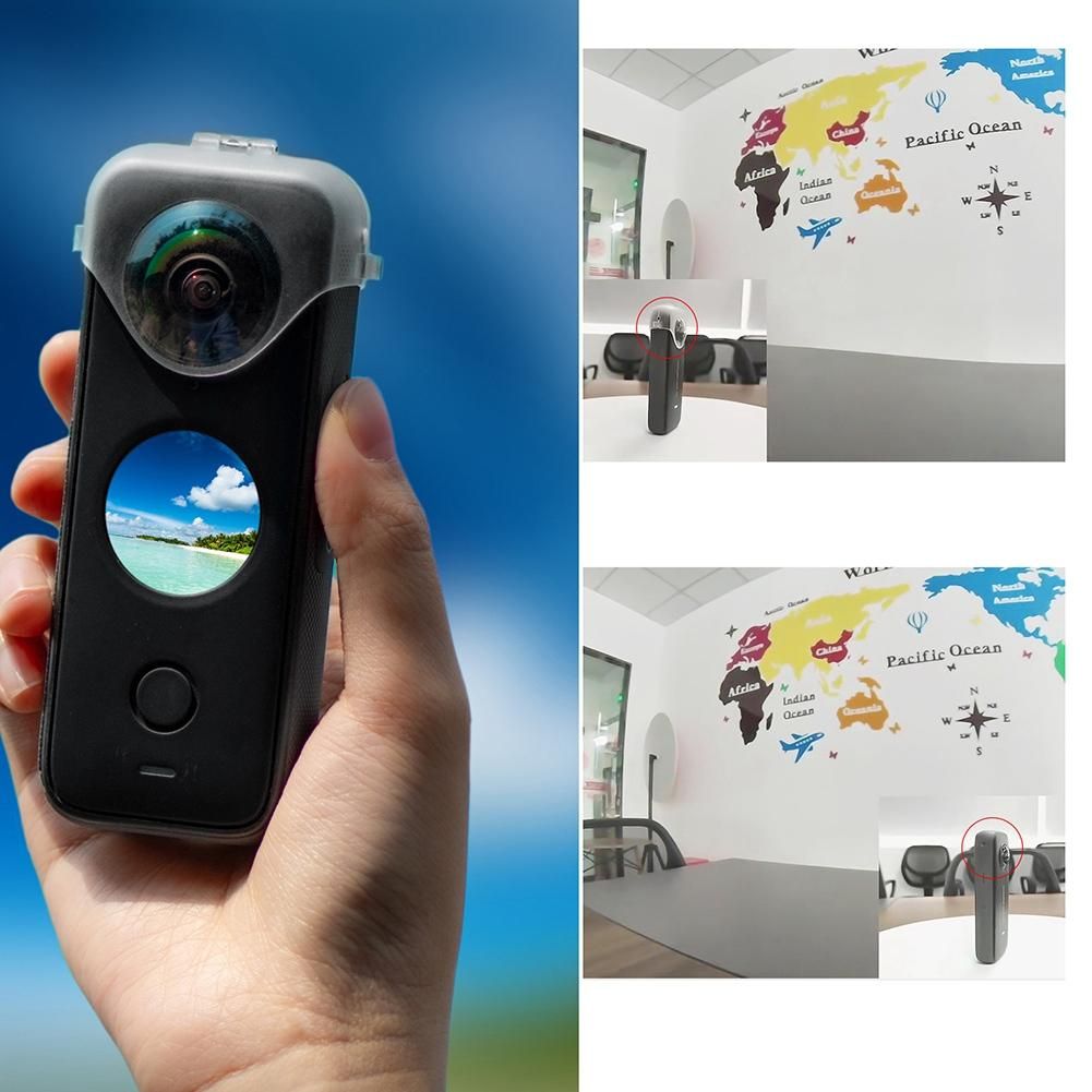 Transparent Lens Protective Cover Lens Cover Dust-Proof Protective Cover for Insta360 ONE X2 Camera Accessories