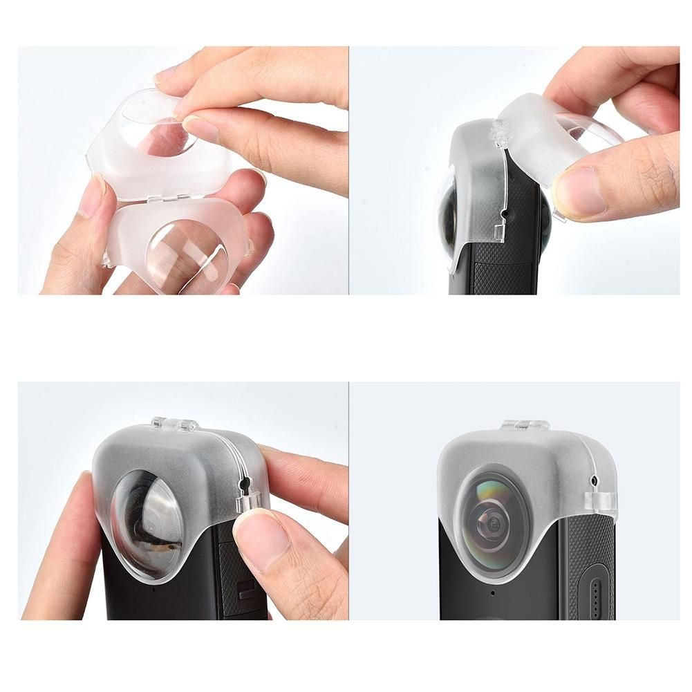 Transparent Lens Protective Cover Lens Cover Dust-Proof Protective Cover for Insta360 ONE X2 Camera Accessories