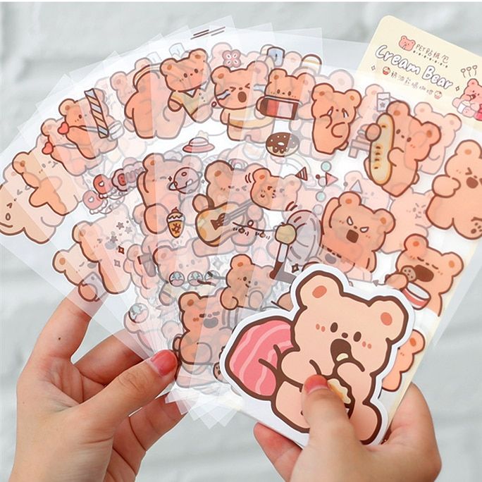 10 Sheets PET Waterproof Durable Cute Cartoon Animal