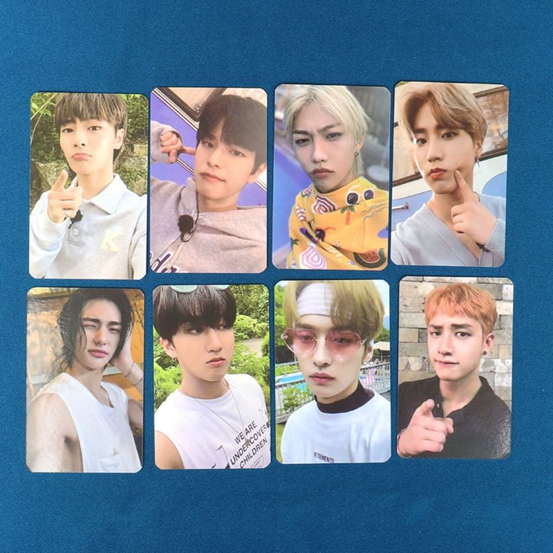 8PCS/Set Kpop STRAY KIDS Photocards NOEASY Personal HD Printed Photo Cards Thicken