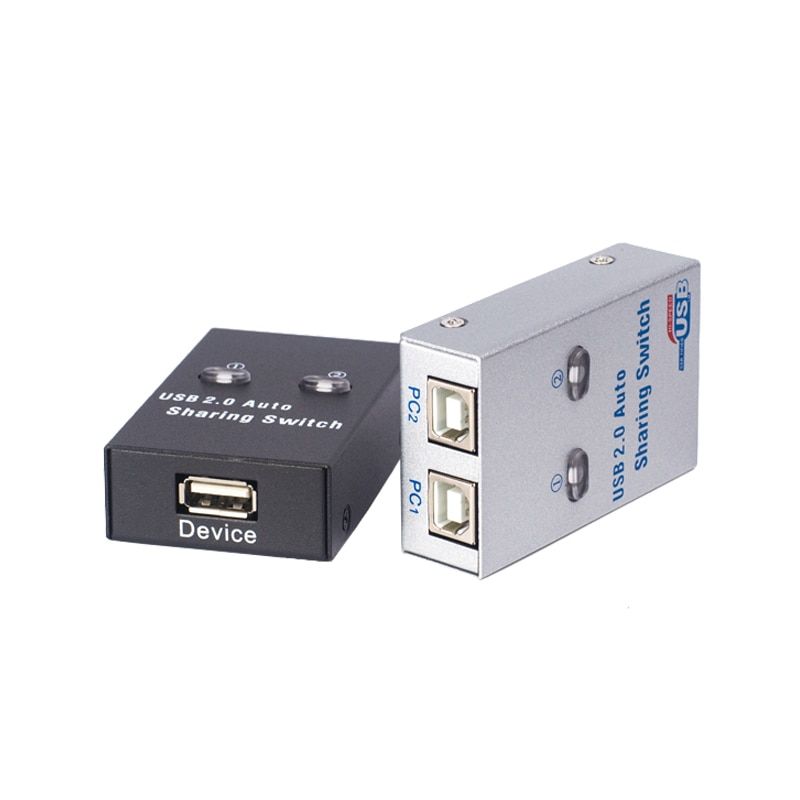 2 Port USB Auto Switch Usb2.0 Hub Two Computers Share One USB Interface Two In And One Out Sharer
