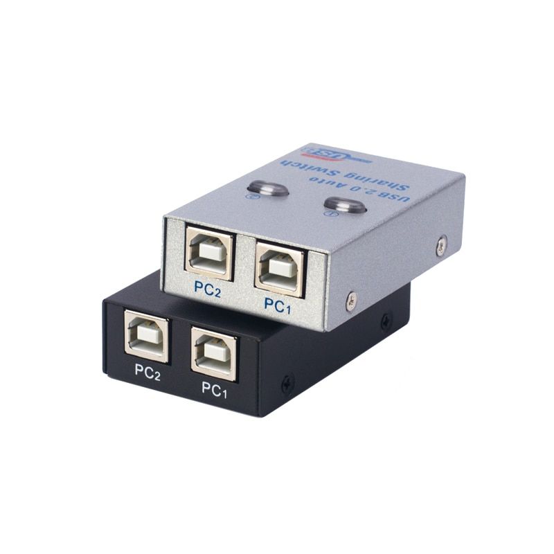 2 Port USB Auto Switch Usb2.0 Hub Two Computers Share One USB Interface Two In And One Out Sharer