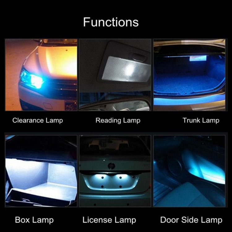 2 PCS T10/W5W/194/168/501 Car Reading Lamp Clearance Light