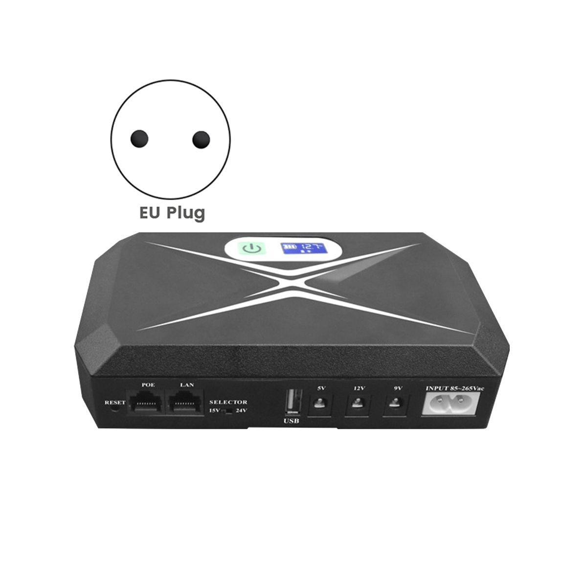 5V 9V 12V Uninterruptible Power Supply Mini UPS with Screen