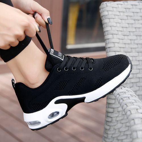 Big Size Women Sneaker Female Athletic Shoes-Black