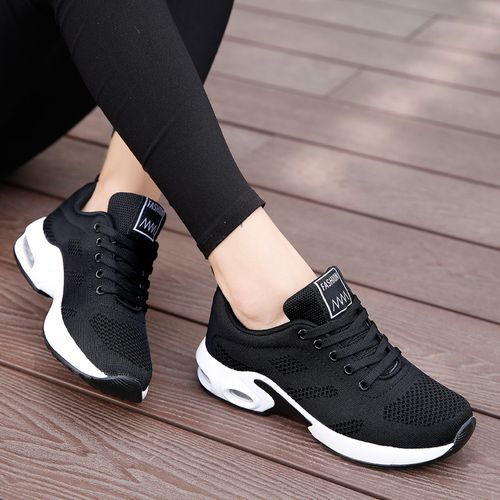 Big Size Women Sneaker Female Athletic Shoes-Black