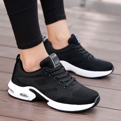 Big Size Women Sneaker Female Athletic Shoes-Black