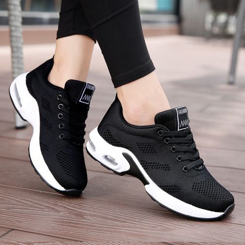 Big Size Women Sneaker Female Athletic Shoes-Black