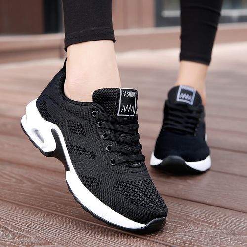 Big Size Women Sneaker Female Athletic Shoes-Black