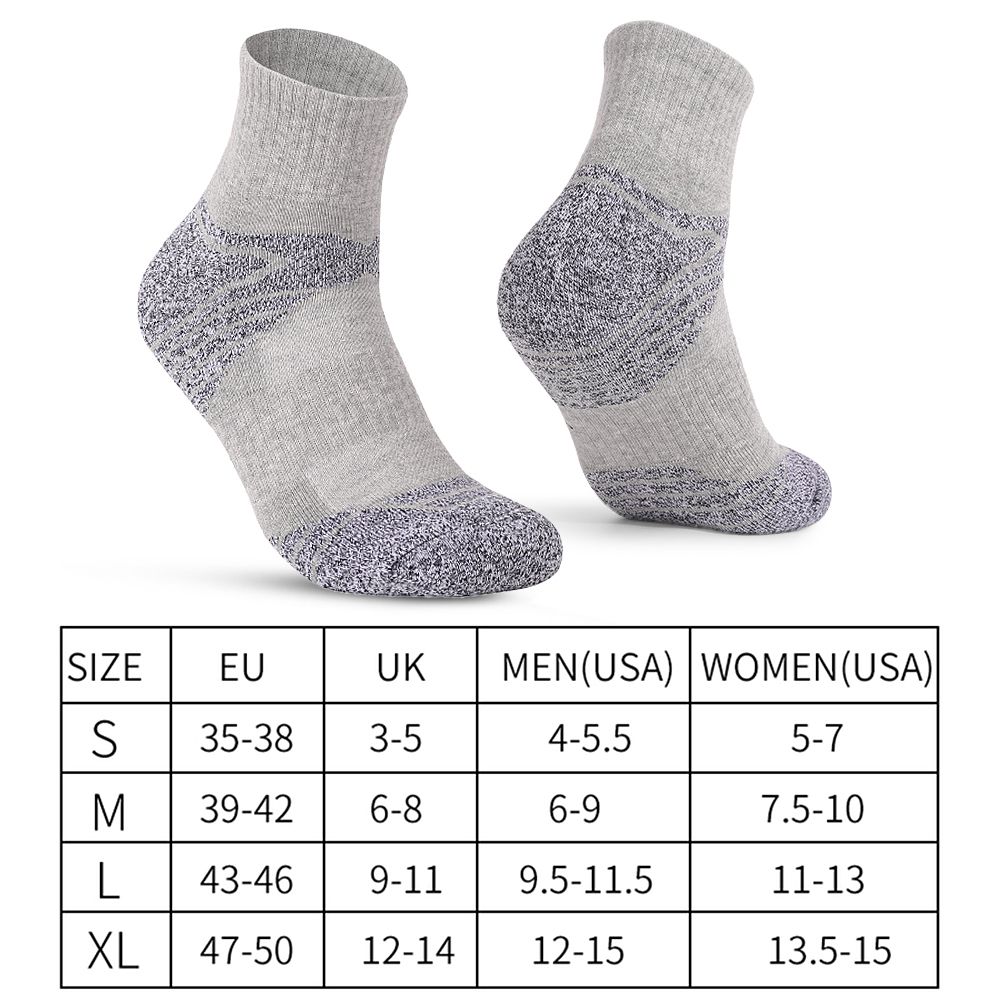 Men 3 Pairs Athletic Cotton Socks Outdoor Sports Casual
