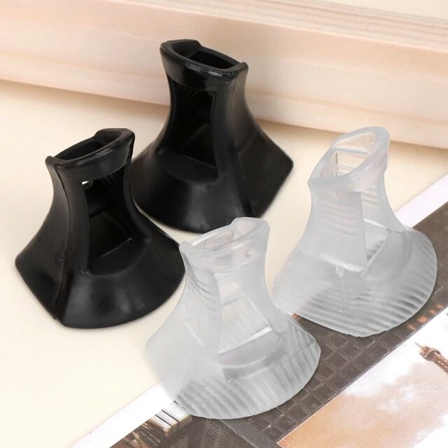 Heel Protector Horse Shoe Design Black And Clear(2 Pairs) - Small
