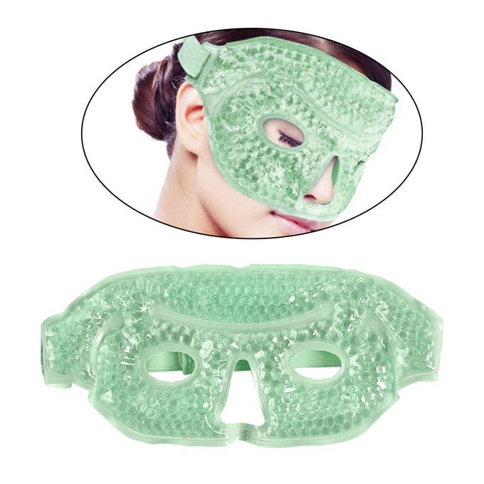 Ice / Eye Mask Heated Warm Cooling Reusable For Allergies, Green