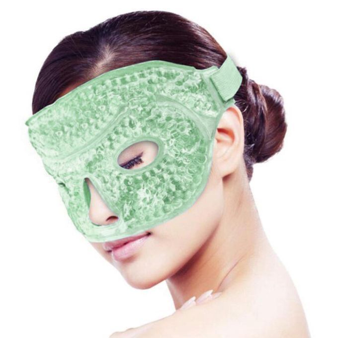 Ice / Eye Mask Heated Warm Cooling Reusable For Allergies, Green