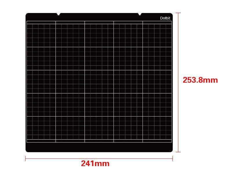 253.8*241mm MK3 Heated Bed Platform Sticker With 3M Backing For Prusa I3 3D Printer Part