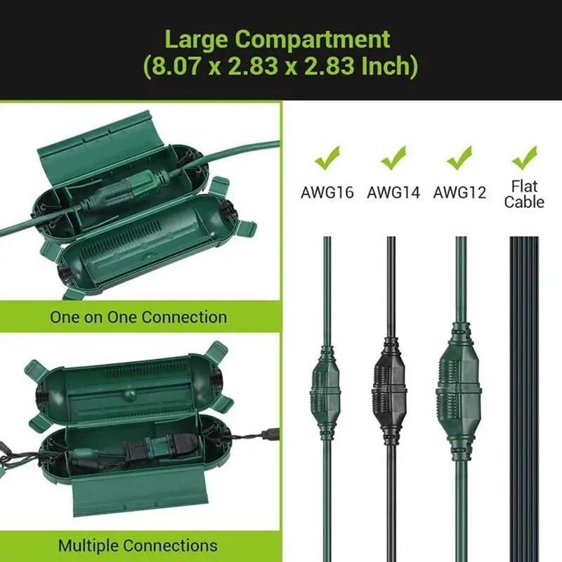 Outdoor Extension Cord Safety Cover Waterproof Outdoor Plug Safety Cover Protect Outlet Plug Socket Power Strip Holiday Light