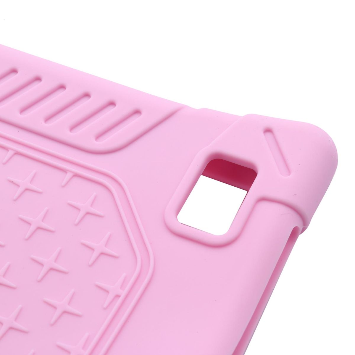 Case Cover for Teclast P20HD 10.1 Inch Tablet PC Stand Anti-drop Protection Silicone Case with Lanyard Pink