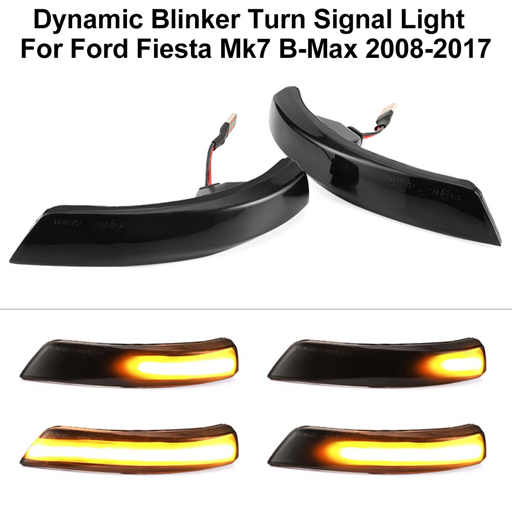 2pcs Dynamic Turn Signal Light LED Side Wing Rearview
